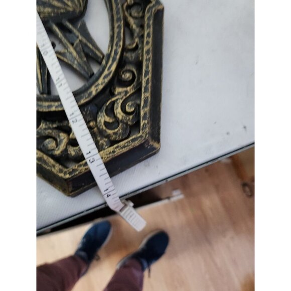 Vintage Homco Bronze Gold Coat Of Arms Wall Plaque Set Medieval Renaissance MCM - Picture 7 of 8